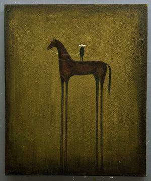 Olive Sentinel Horse Wall Art