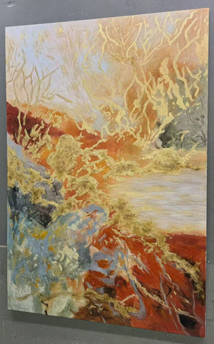 Copper Torrent Abstract Wall Art