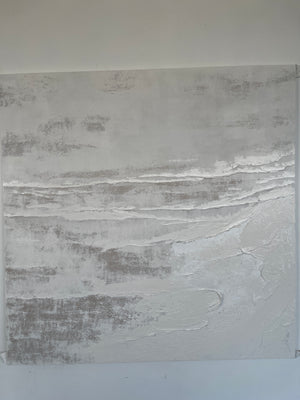 Ivory Wave Textured Wall Art