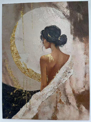 Moonlit Grace Textured Wall Art