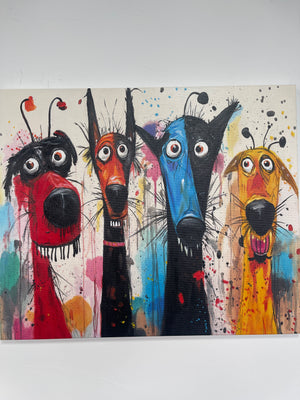 Splash Hound Quartet Wall Art