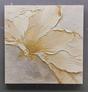 Gilded Petal Relief Wall Art
