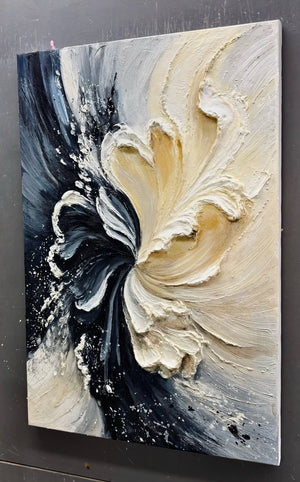 Arte de Pared Texturizado Ivory Bloom