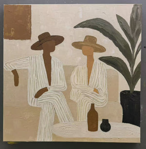 Palm Figures Abstract Wall Art