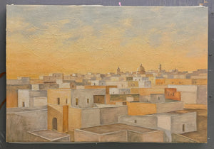 Sunlit Ivory Rooftops Wall Art