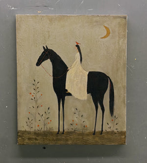 Wandbild "Mondlichtreiter" (Pferd)