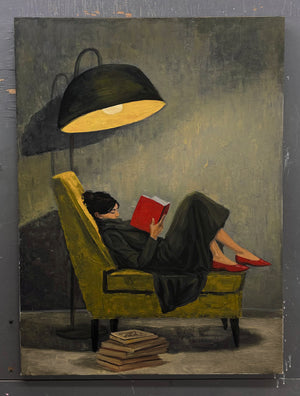 Quiet Reader Figure Wall Art