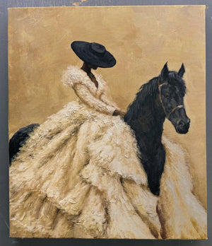 Ivory Rider Horse Wall Art
