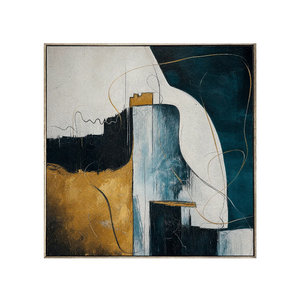 Gilded Current Abstract Wall Art | Oildeco