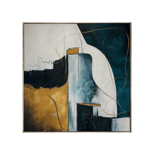 Gilded Current Abstract Wall Art | OILDECO