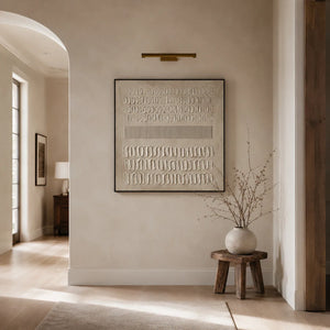 Quiet Marks Textured Wall Art shown in a quiet home office | Oildeco