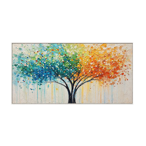 Rainbow Canopy Tree Wall Art | Oildeco