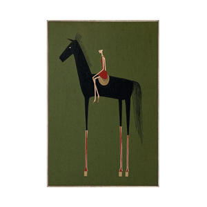 Folk Rider Horse Wall Art | Oildeco