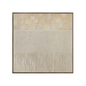  Ivory Grid Textured Wall Art | Oildeco