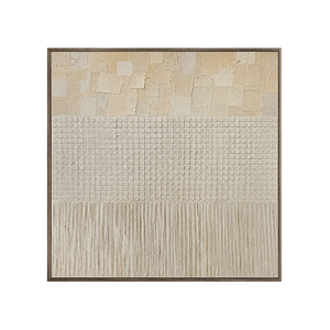 Ivory Grid Textured Wall Art | Oildeco