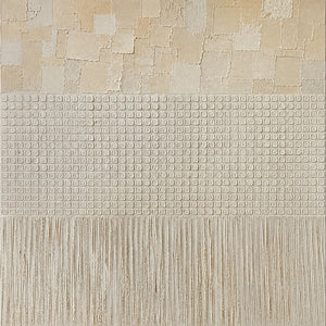 Original artwork view of Ivory Grid Textured Wall Art | Oildeco