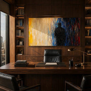 Shadow Figure Abstract Wall Art lifestyle view 3 | Oildeco