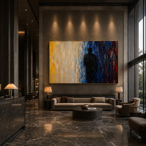 Shadow Figure Abstract Wall Art lifestyle view 6 | Oildeco