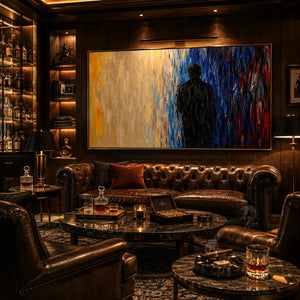 Shadow Figure Abstract Wall Art lifestyle view 7 | Oildeco
