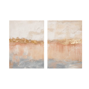 Blush Horizon Diptych Wall Art | Oildeco