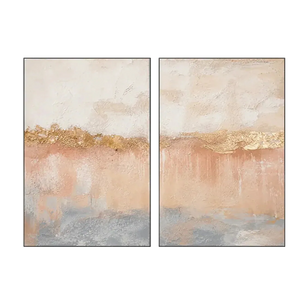 Blush Horizon Diptych Wall Art | Oildeco