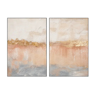 Blush Horizon Diptych Wall Art | Oildeco