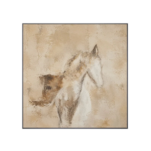 Ochre Horse Study Wall Art | Oildeco
