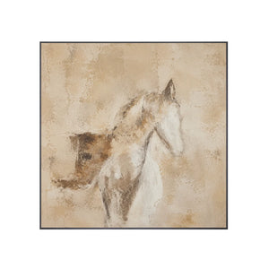 Ochre Horse Study Wall Art | Oildeco