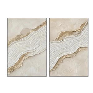 Gilded Wave Diptych Wall Art | Oildeco