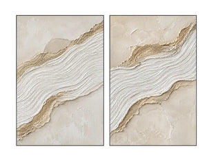 Gilded Wave Diptych Wall Art room scene 1 | Oildeco