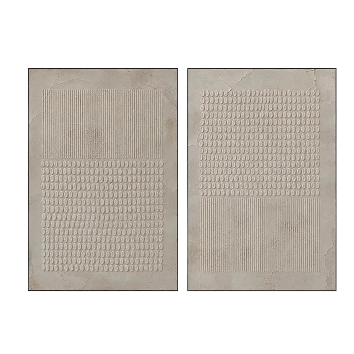 Linen Grid Diptych Wall Art