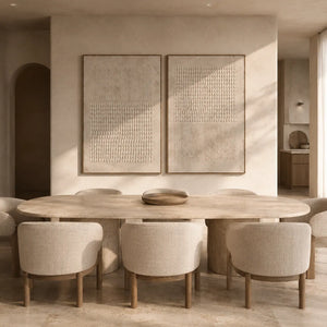 Linen Grid Diptych Wall Art room scene 3 | Oildeco