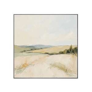 Pale Meadow Landscape Wall Art | Oildeco