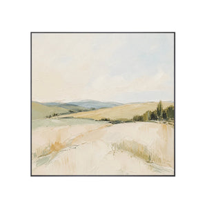 Pale Meadow Landscape Wall Art | Oildeco