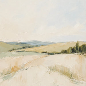 Pale Meadow Landscape Wall Art room scene 1 | Oildeco