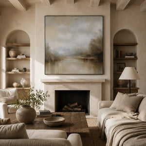 Silver Creek Landscape Wall Art room scene 2 | Oildeco