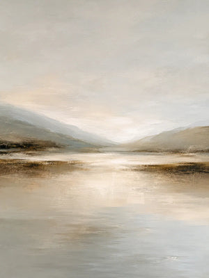 Dawn Estuary Landscape Wall Art room scene 1 | Oildeco