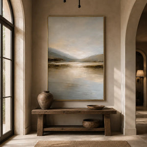 Dawn Estuary Landscape Wall Art room scene 3 | Oildeco