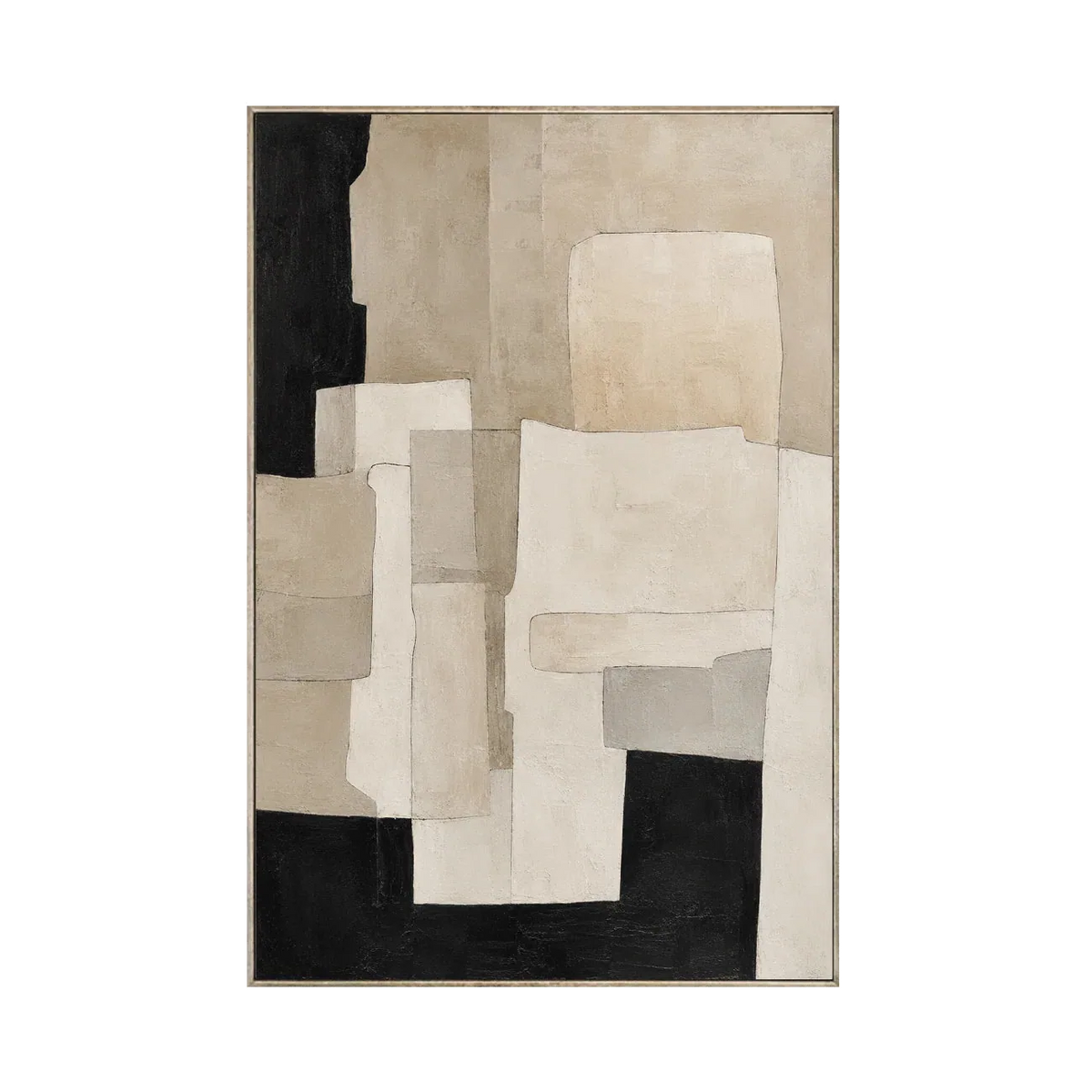 Arte de pared abstracto de bloques crudos