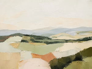 Patchwork Hills Landscape Wall Art room scene 1 | Oildeco