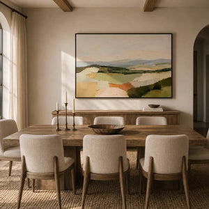 Patchwork Hills Landscape Wall Art room scene 2 | Oildeco
