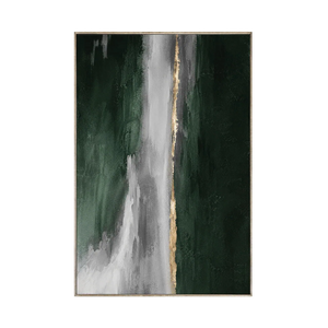 Verdant Cascade Abstract Wall Art | Oildeco