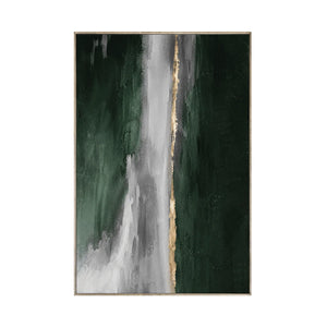 Verdant Cascade Abstract Wall Art | Oildeco