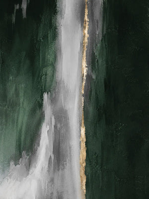 Verdant Cascade Abstract Wall Art room scene 1 | Oildeco