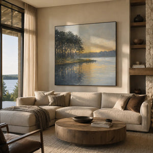 Golden Grove Landscape Wall Art room scene 2 | Oildeco