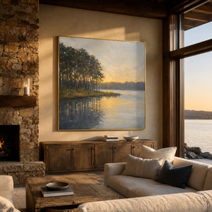 Golden Grove Landscape Wall Art room scene 3 | Oildeco