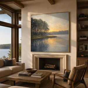 Golden Grove Landscape Wall Art room scene 5 | Oildeco