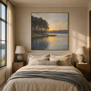 Golden Grove Landscape Wall Art room scene 6 | Oildeco