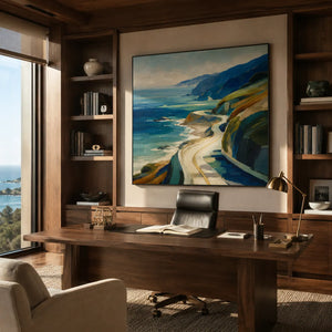 Coastal Road Landscape Wall Art room scene 4 | Oildeco