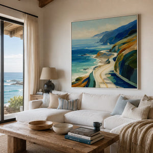 Coastal Road Landscape Wall Art room scene 5 | Oildeco